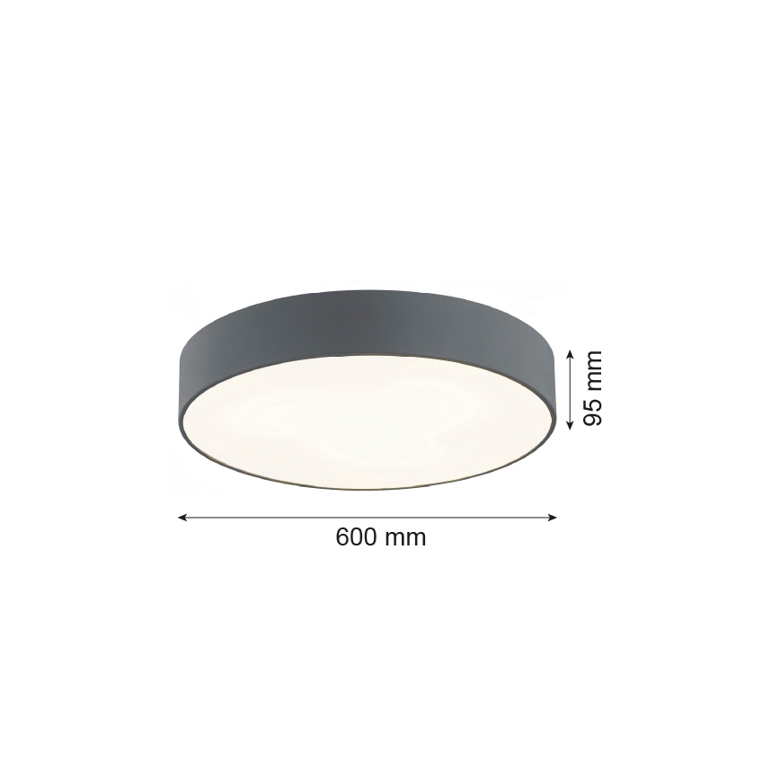 Argon 2083 - Griestu lampa DARLING 5xE27/15W/230V pelēka