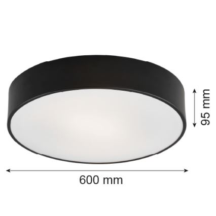 Argon 2084 - Griestu lampa DARLING 5xE27/15W/230V melna
