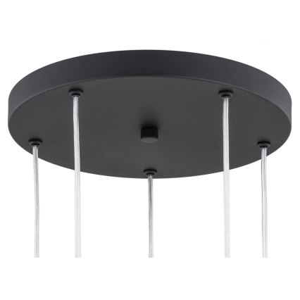Argon 2103 - Lustra ar auklu HOLLYWOOD 5xE14/7W/230V melna
