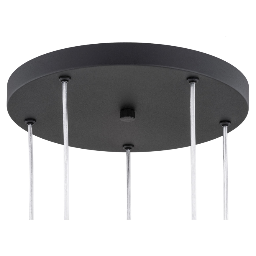 Argon 2103 - Lustra ar auklu HOLLYWOOD 5xE14/7W/230V melna