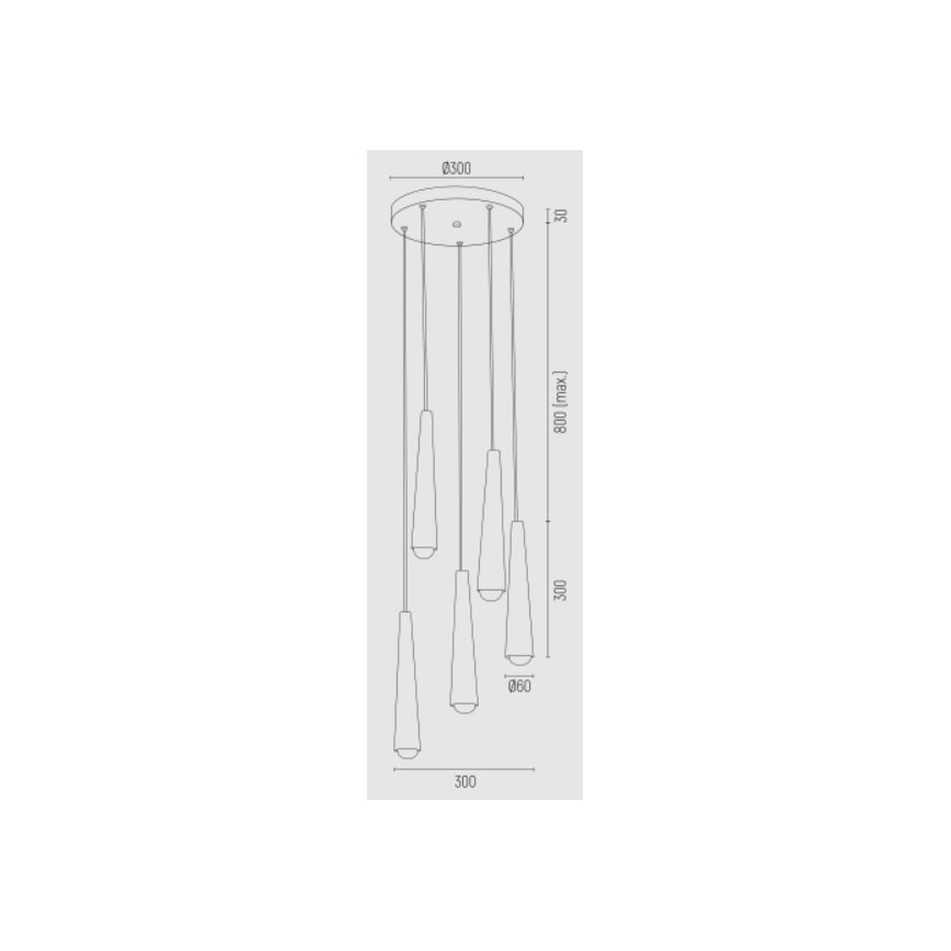 Argon 2103 - Lustra ar auklu HOLLYWOOD 5xE14/7W/230V melna