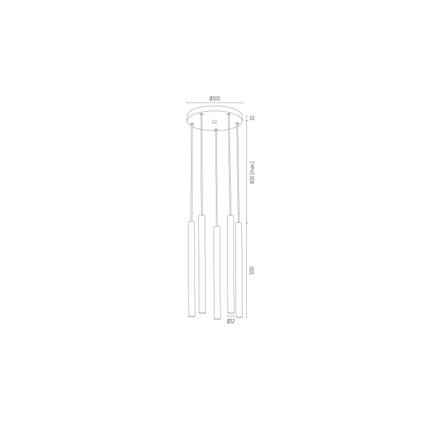 Argon 2109 - LED Lustra ar auklu SICILIA 5xLED/4,5W/230V