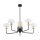 Argon 2128 - Lustra ar stieni RAVELLO 5xE14/15W/230V melna/zelta