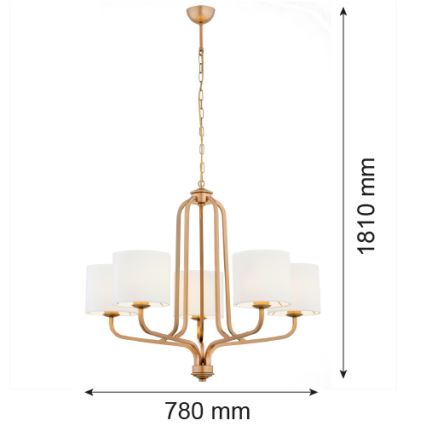 Argon 2172 - Lustra ar ķēdi MARANELLO 5xE27/15W/230V