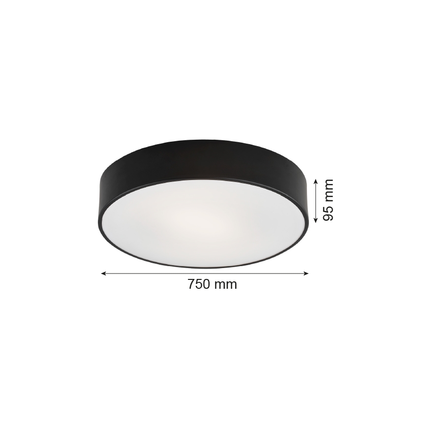 Argon 2536 - Griestu lampa DARLING 6xE27/15W/230V d. 75 cm melna