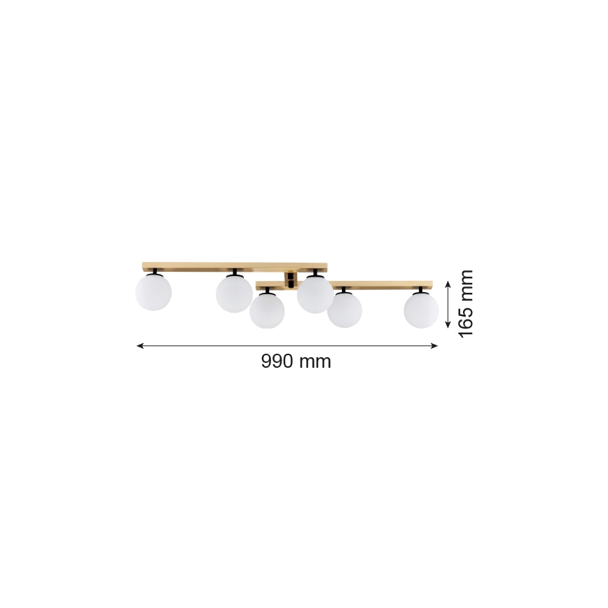 Argon 2544 - Virsapmetuma lustra FREEMONT 6xE14/7W/230V
