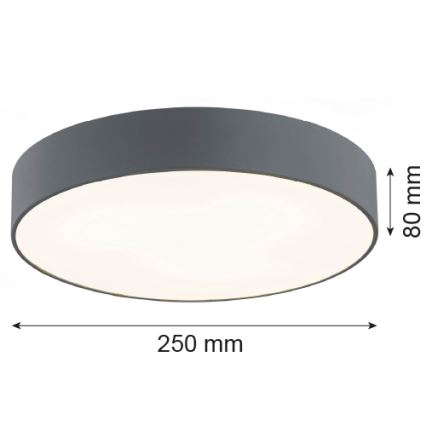 Argon 3080 - Griestu lampa DARLING 2xE27/15W/230V d. 25 cm pelēka