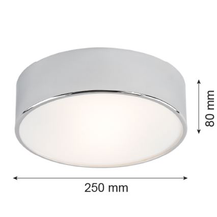 Argon 3083 - Griestu lampa DARLING 2xE27/15W/230V d. 25 cm sudraba
