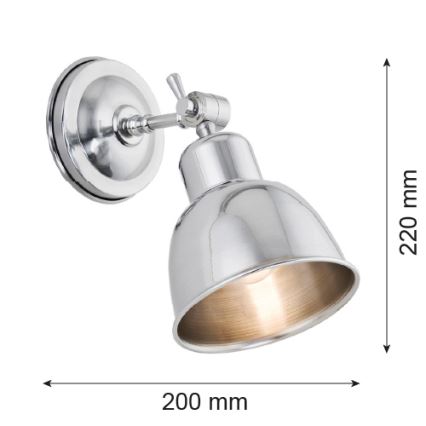 Argon 3172 - Sienas Apgaismojums EUFRAT 1xE27/60W/230V