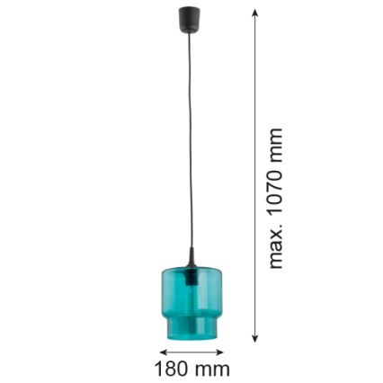 Argon 3271 - Lustra ar auklu NEWA 1xE27/15W/230V tirkīza