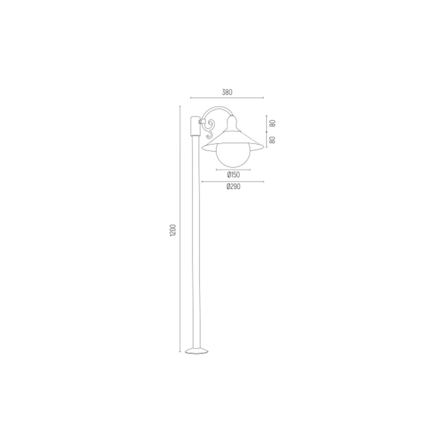 Argon 3284 - Āra lampa ERBA BIS 1xE27/15W/230V