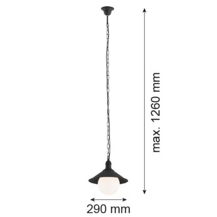 Argon 3285 - Āra lustra ERBA BIS 1xE27/60W/230V
