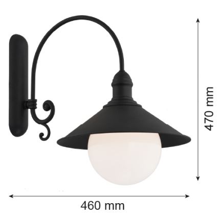 Argon 3286 - Sienas gaismeklis ERBA BIS 1xE27/60W/230V