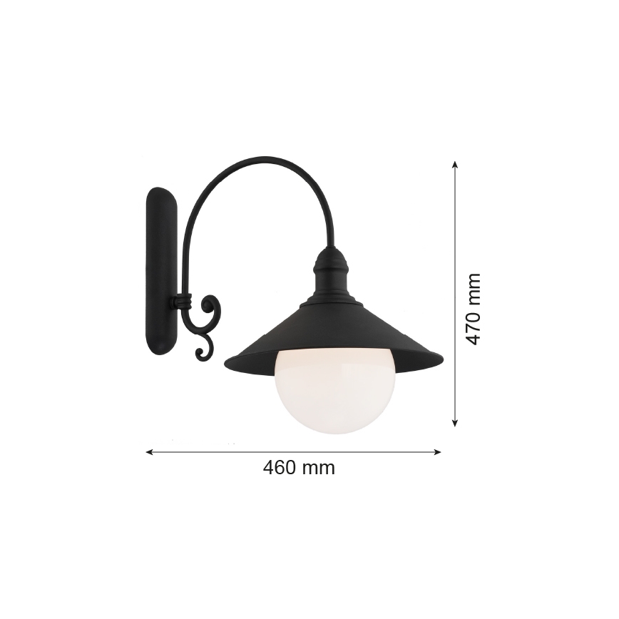 Argon 3286 - Sienas gaismeklis ERBA BIS 1xE27/60W/230V
