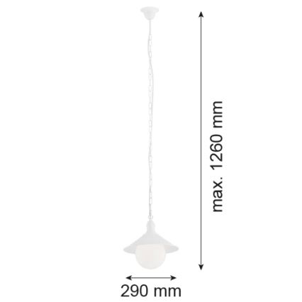 Argon 3296 - Āra lustra ERBA BIS 1xE27/60W/230V
