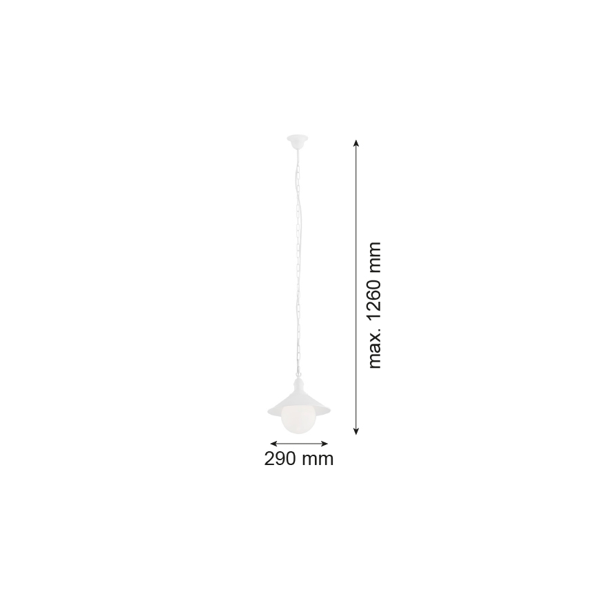 Argon 3296 - Āra lustra ERBA BIS 1xE27/60W/230V
