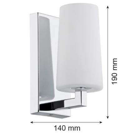Argon 3358 - Sienas lampa CAMELOT 1xE27/15W/230V spīdīgs hroms