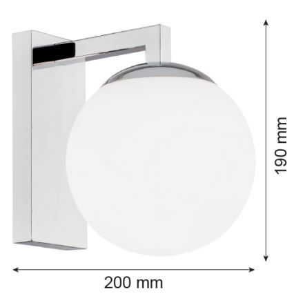 Argon 3735 - Sienas lampa ASPEN 1xE27/15W/230V spīdīgs hroms