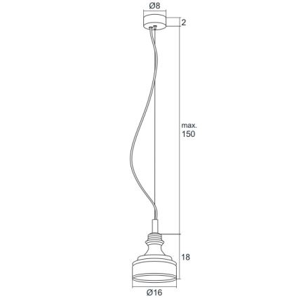 Argon 3795 - LED lustra ar auklu TULUZA LED/5W/230V