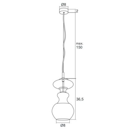 Argon 3800 - LED lustra ar auklu MODENA LED/8W/230V