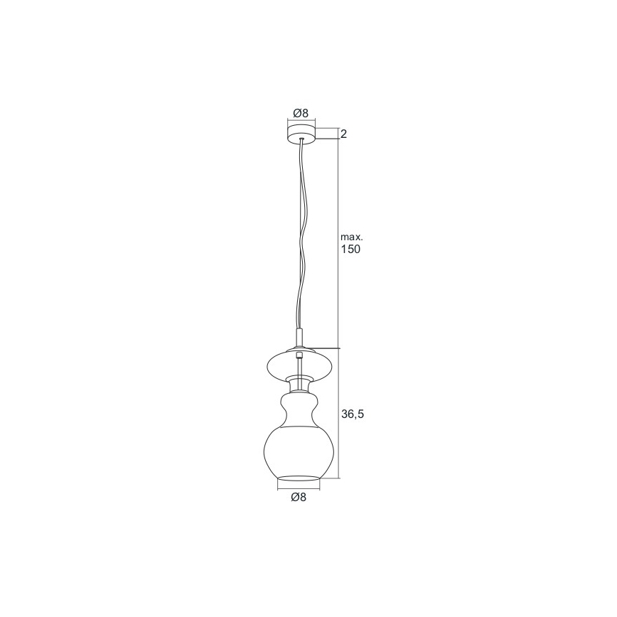 Argon 3800 - LED lustra ar auklu MODENA LED/8W/230V