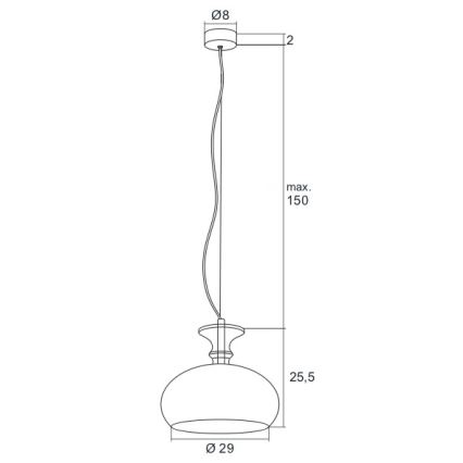 Argon 3805 - LED lustra ar auklu GROSSETO LED/8W/230V