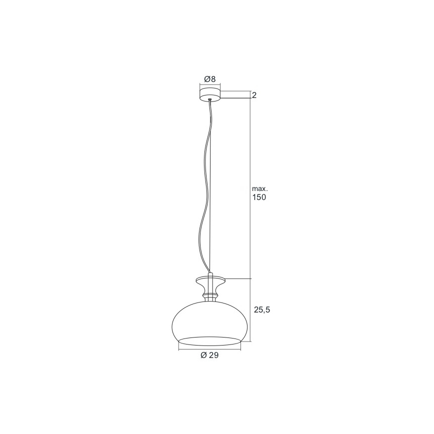 Argon 3805 - LED lustra ar auklu GROSSETO LED/8W/230V