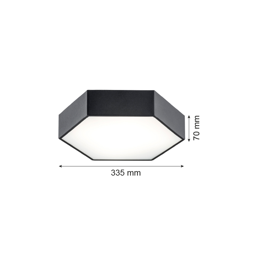 Argon 3823 - LED Griestu lampa ARIZONA LED/22,5W/230V melna