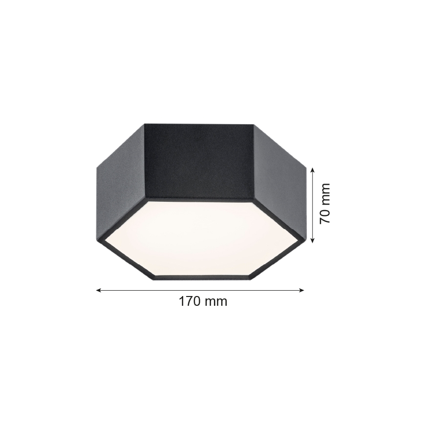 Argon 3824 - LED Griestu lampa ARIZONA LED/9W/230V melna