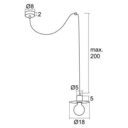 Argon 3836 - Lustra ar auklu CORSO 1xE27/15W/230V spīdīgs hroms