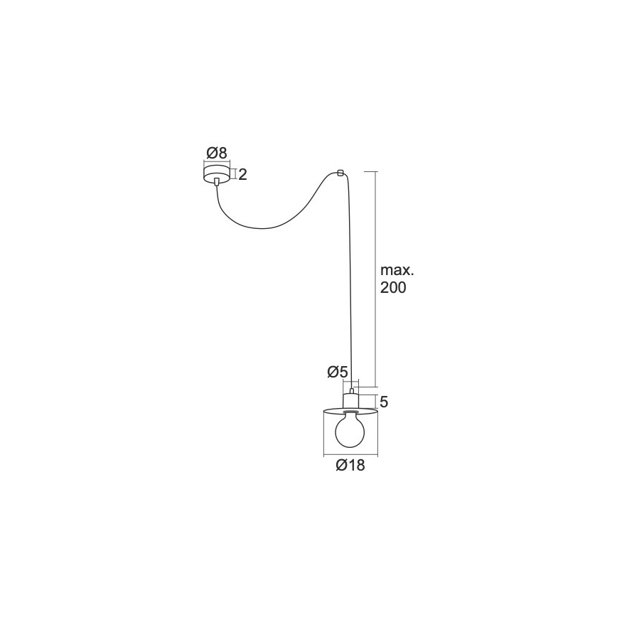 Argon 3836 - Lustra ar auklu CORSO 1xE27/15W/230V spīdīgs hroms