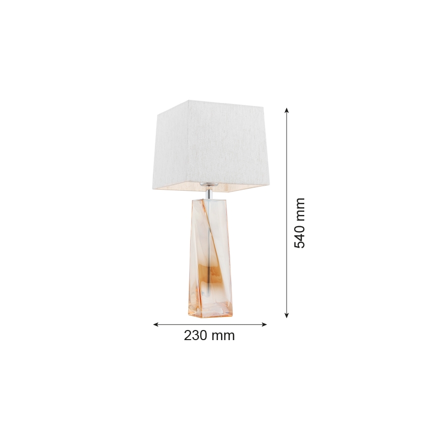 Argon 3840 - Galda lampa LILLE 1xE27/15W/230V balta