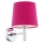 Argon 3909 - Sienas lampa BOLZANO 1xE27/15W/230V rozā/spīdīgs hroms
