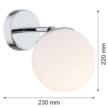Argon 3988 - Sienas lampa SATELITE 1xE27/15W/230V spīdīgs hroms