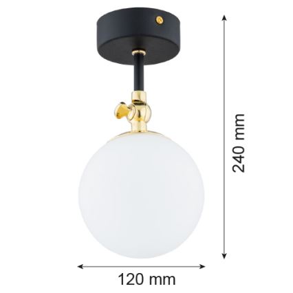 Argon 4003 - Pieliekama vannas istabas lustra LATINA 1xE14/7W/230V IP44 melna/misiņa