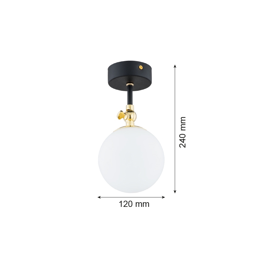 Argon 4003 - Pieliekama vannas istabas lustra LATINA 1xE14/7W/230V IP44 melna/misiņa