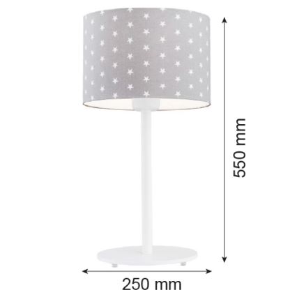 Argon 4126 - Galda lampa MAGIC 1xE27/15W/230V pelēka/balta