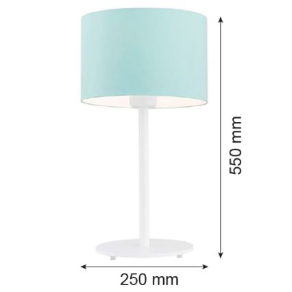 Argon 4127 - Galda lampa MAGIC 1xE27/15W/230V tirkīza/balta