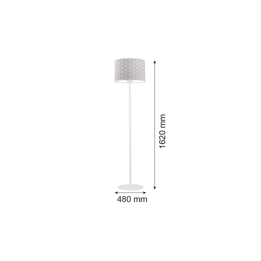 Argon 4130 - Grīdas stāvlampa MAGIC 1xE27/15W/230V pelēka/balta