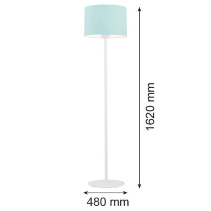 Argon 4131 - Grīdas stāvlampa MAGIC 1xE27/15W/230V tirkīza/balta