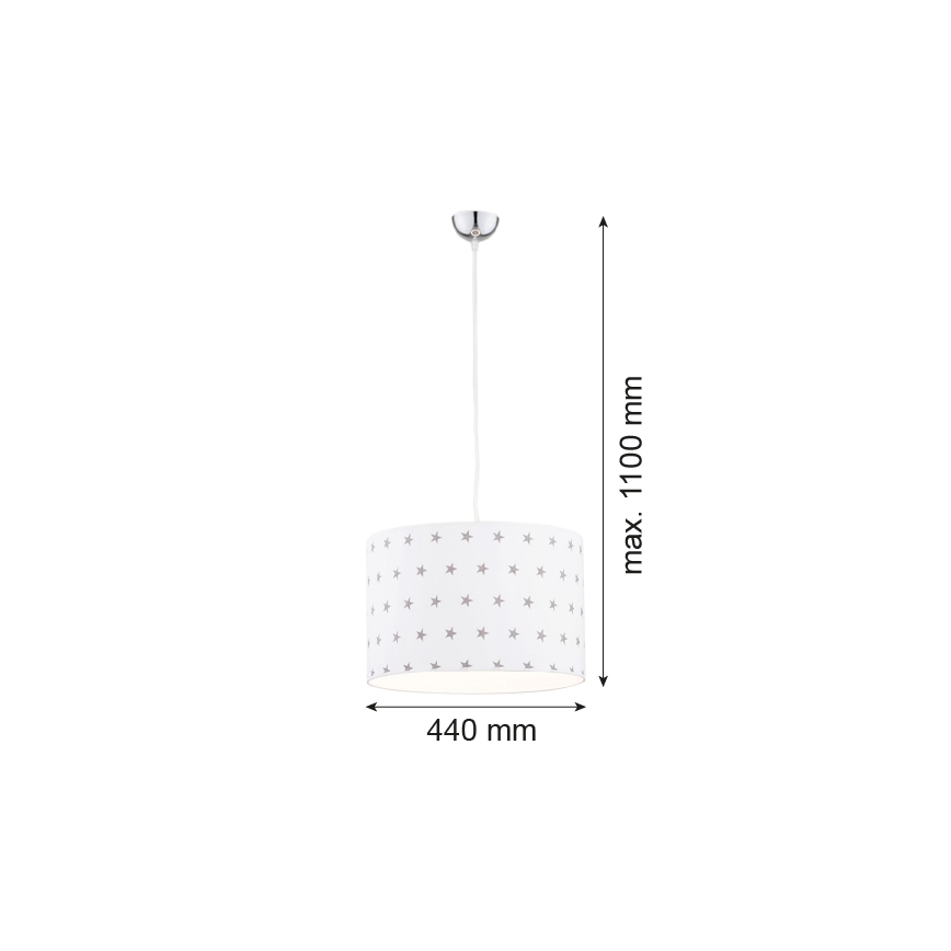 Argon 4133 - Lustra ar auklu MAGIC 1xE27/15W/230V balta