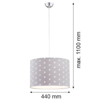Argon 4134 - Lustra ar auklu MAGIC 1xE27/15W/230V pelēka/balta