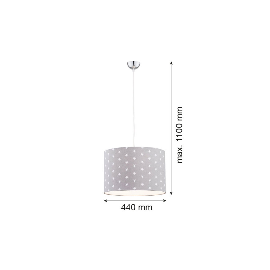 Argon 4134 - Lustra ar auklu MAGIC 1xE27/15W/230V pelēka/balta