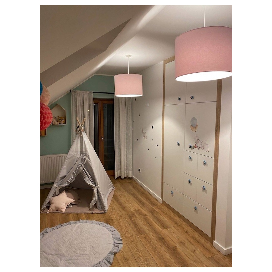 Argon 4136 - Lustra ar auklu MAGIC 1xE27/15W/230V rozā