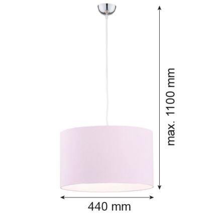 Argon 4136 - Lustra ar auklu MAGIC 1xE27/15W/230V rozā