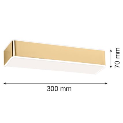 Argon 4148 - Sienas lampa RODAN 1xE27/15W/230V zelta