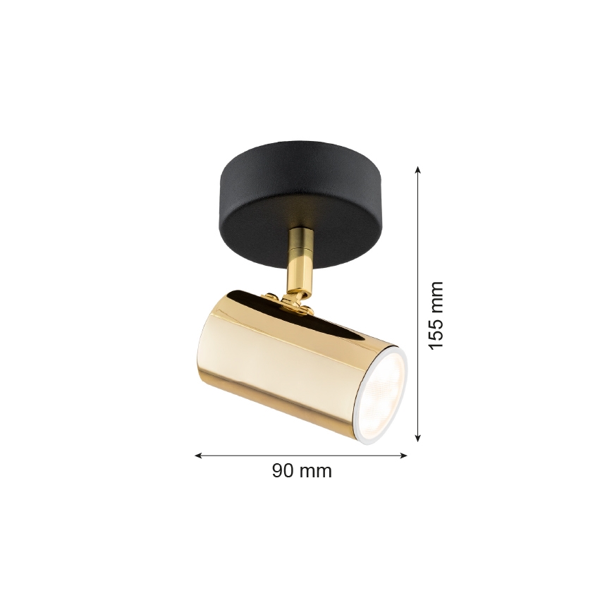 Argon 4208 - griestu lampa LAGOS 1xGU10/5W/230V misiņš/melns