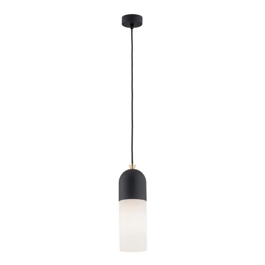 Argon 4213 - Lustra ar auklu BURGOS 1xE27/15W/230V melna