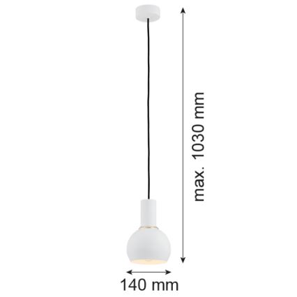 Argon 4215 - Lustra ar auklu SINES 1xE27/15W/230V d. 14 cm balta