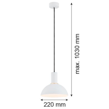 Argon 4220 - Lustra ar auklu SINES 1xE27/15W/230V d. 28 cm balta